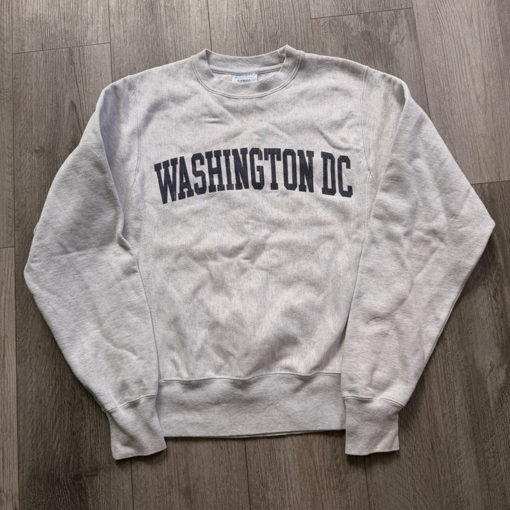 Champion Reverse Weave XS Washington DC Sweatshirt Heather Gray